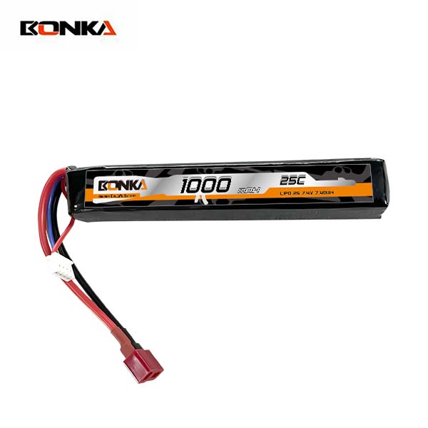 BONKA 1000mAh 25C 2S-1-C Airsoft Gun LiPo Battery